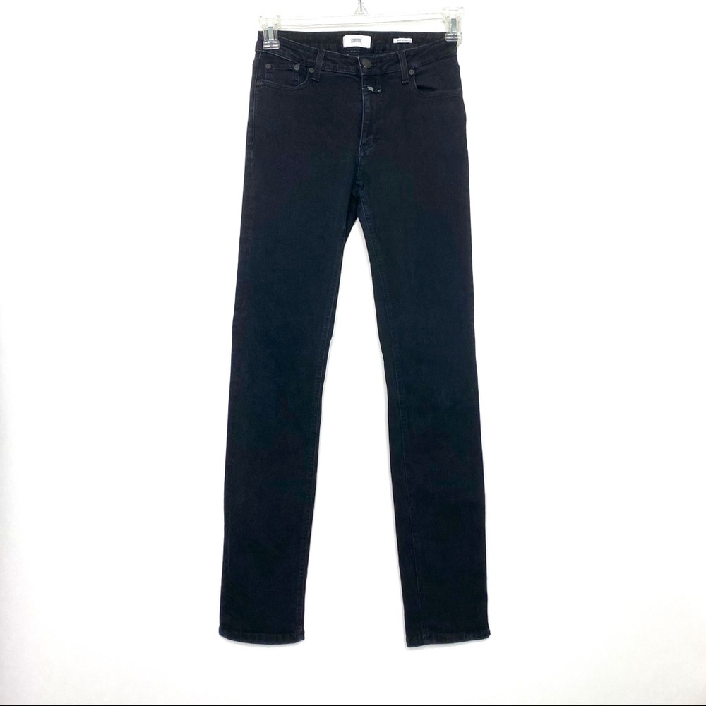Closed Denim Black Straight Leg Jeans 26 Unit 1621